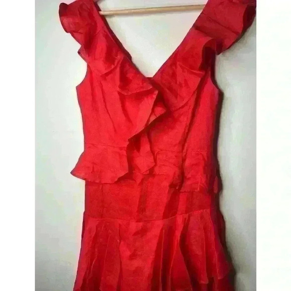 Seed Heritage Print Frills linen Blend Dress - Picture 2 of 8